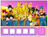Dragonball token board with interchangeable tokens and 60 