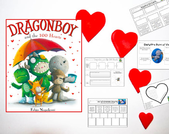 Preview of Dragonboy and the 100 Hearts - Book Companion - Sequencing, Writing and More