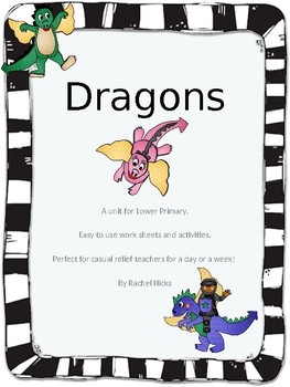 Preview of Dragons - A week's worth of activities for relief teachers. Grades K-2