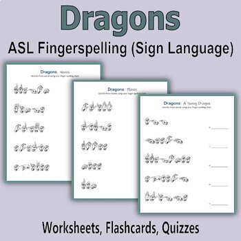 Preview of Dragons - ASL Fingerspelling (Sign Language)