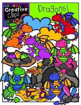 Preview of Dragons {Creative Clips Digital Clipart}