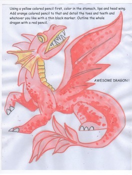 awesome drawings of dragons in color