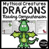 Dragons Informational Reading Comprehension Worksheet Myth