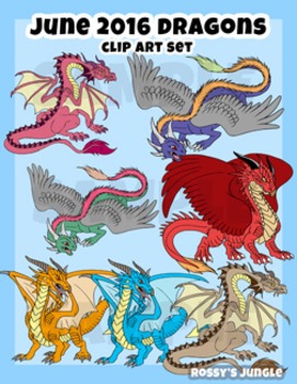 Preview of Dragons June 2016 Clip art set