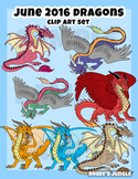 Dragons June 2016 Clip art set