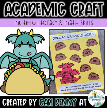 Preview of Dragons Love Tacos Craft | Math & Literacy Craftivity | Cinco de Mayo Craft