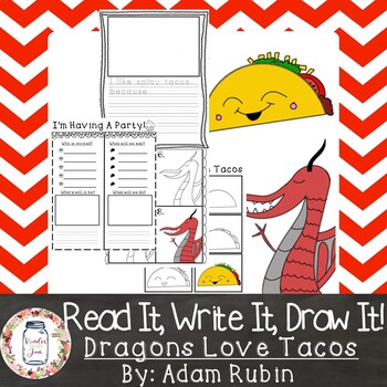 Preview of Dragons Love Tacos Activities: Read It, Write It, Draw It!