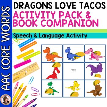 Preview of Dragons Love Tacos Activity Pack,  Book Companion for Speech Therapy, Special Ed