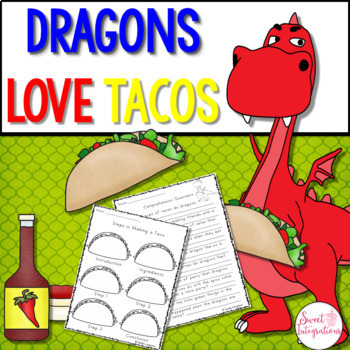 Preview of Dragons Love Tacos Activities by Adam Rubin Reading and Writing Activities