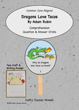 Dragons Love Tacos - Comprehension Q & A Sticks - Craft & Writing
