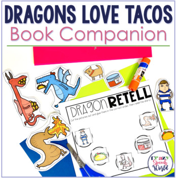 Preview of Dragons Love Tacos No Prep Speech & Language Activities | Boom Cards™ & Print