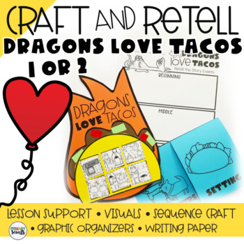 Preview of Dragons Love Tacos Craft | Dragons Love Tacos Activity | Story Sequencing