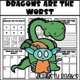 Dragons are the Worst Writing Response Coloring Sequencing