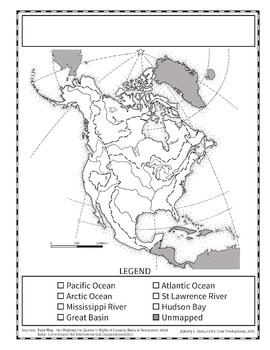 Drainage Basins Of North America by Celtic Cow Publications | TpT