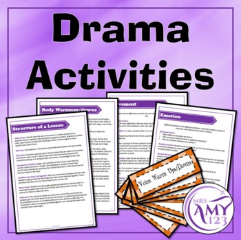 Preview of Drama Activities Book, Cards and Resources