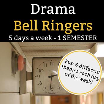 Preview of Drama Bell Ringers - BUNDLED 5 Days a Week - 1 Full Semester - 135 Slides