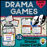 Drama Cards: 32 printable GAME CARDS for use for acting ac