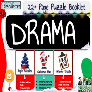 Preview of Drama Christmas Puzzle Work Booklet