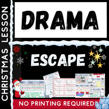 Preview of Drama Christmas Quiz Escape Room