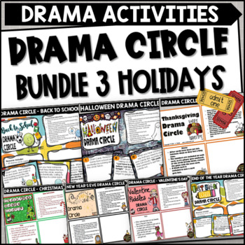 Preview of Drama Circle Activity Bundle Holidays