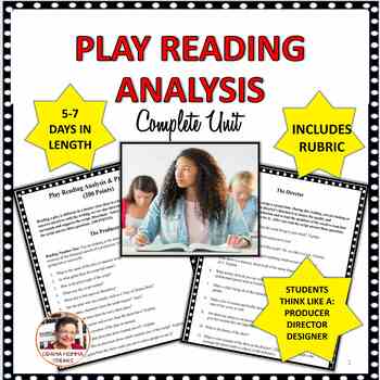 Preview of Theater Drama Play Reading Analysis Presentation Visual Aid Plot Character Theme