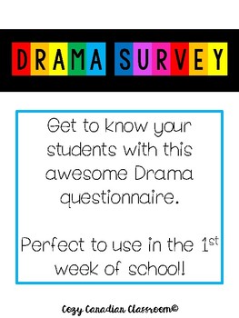 Preview of Drama Class Survey