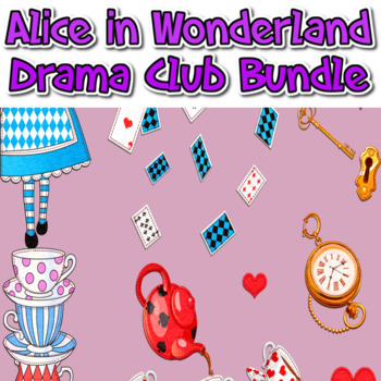 Preview of Drama Club Alice in Wonderland Bundle, Class Play Script and Monologues