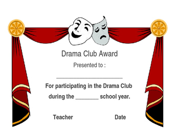 Preview of Drama Club Award