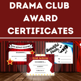 Drama Club Awards - Theater Group Certificates - School Pl