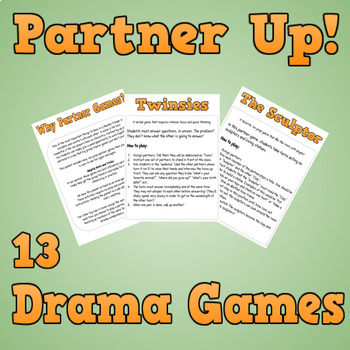 Preview of Drama Club Games - 13 Theater, Improv, and Warm-Up Games with Partners