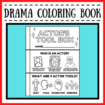 Preview of Drama Coloring Book | Elementary Theatre Vocabulary
