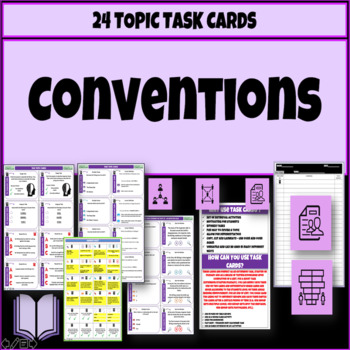 Preview of Drama Conventions Topic Task Cards