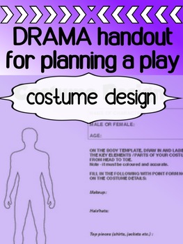 Preview of Drama Costume Design - Blank Template