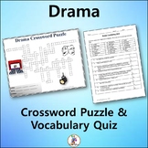 Drama Crossword & Vocabulary Quiz