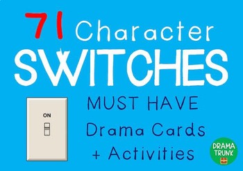Preview of Drama / English Cards : CHARACTER SWITCHES (Drama Games + Activities)