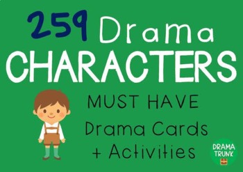 Preview of CHARACTER Drama Cards / English Cards (Drama Games + Activities)