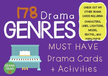 Preview of Drama / English Cards : GENRES (Drama Games + Activities)