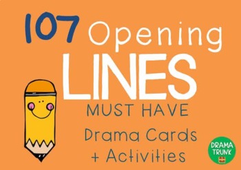 Preview of OPENING LINES Drama / English Cards (with Drama Games + Activities)
