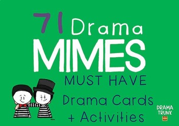Preview of Pantomime Drama Cards + Mime Drama Activities