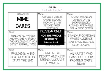 Daily Routine, Mime It Card Game