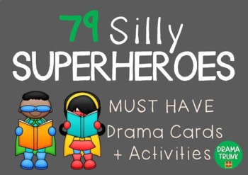 Preview of Role Play Cards / Drama Cards : SILLY SUPERHEROES (+ Drama Games + Activities)