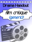 Drama Film Critique - Movie Worksheet (generic!)