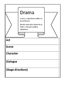 Preview of Drama Foldable:Free