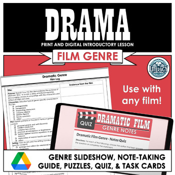 Preview of Drama Genre - Introduction to Dramatic Films - Print & Digital Movie Lesson