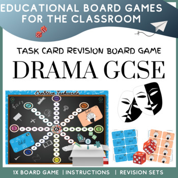 Preview of Drama High School Revision Board Game with Task Cards