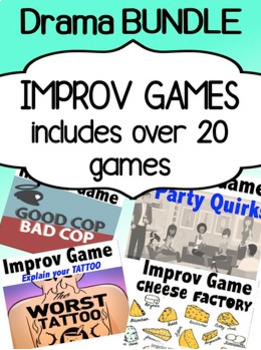 Preview of Drama Improv games for middle school and high school students (BUNDLE!)