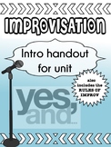 Drama Improv handout for unit - What is improv?