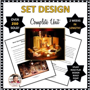 Preview of Drama Lesson And Unit |Set Design High School PLUS Choice Boards! Design Concept