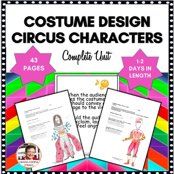 Preview of Costume Design Study with Circus Characters Grades 5 to 8