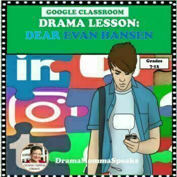 Preview of Drama Lesson  Dear Evan Hansen Broadway Musical Google Slides Social Issues